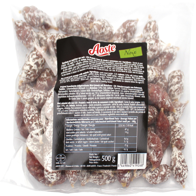 Mini saucissons secs aux noix 500g