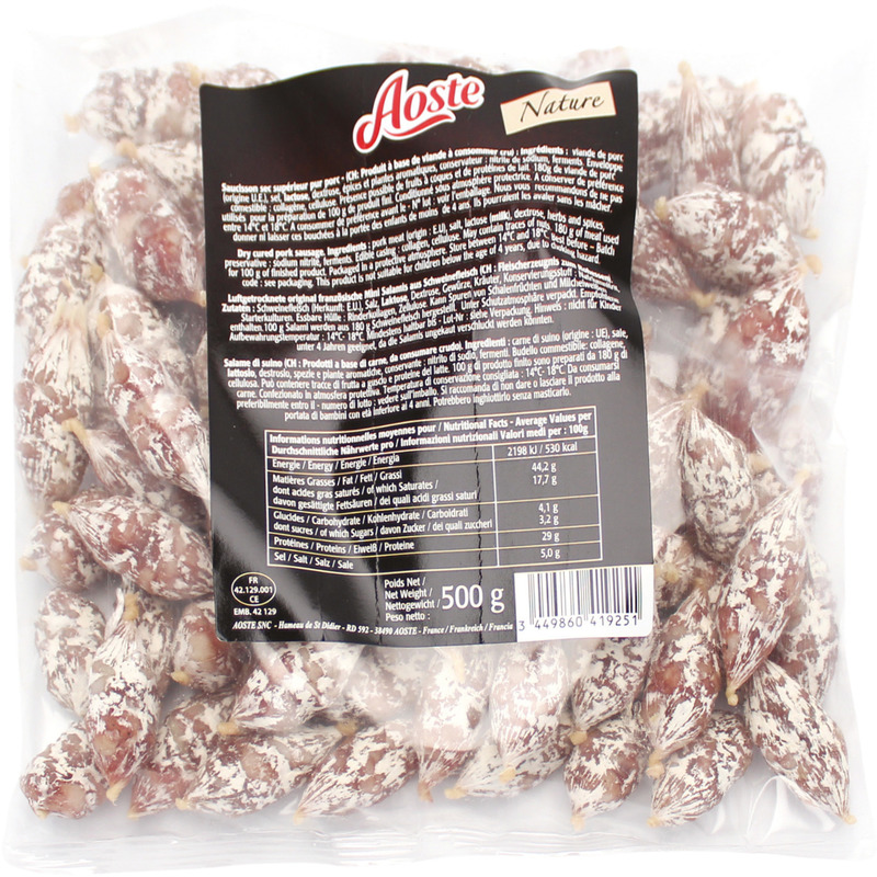 Mini saucissons secs nature 500g