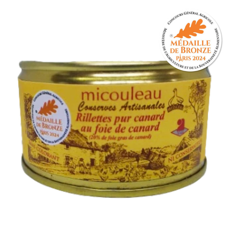Pure duck rillettes with 20% duck foie gras 180g