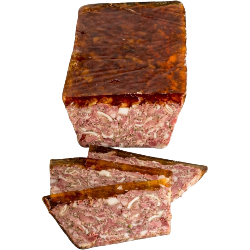 Pork head with parsley turned-out terrine French free-range pork vacuum packed ±2.2kg