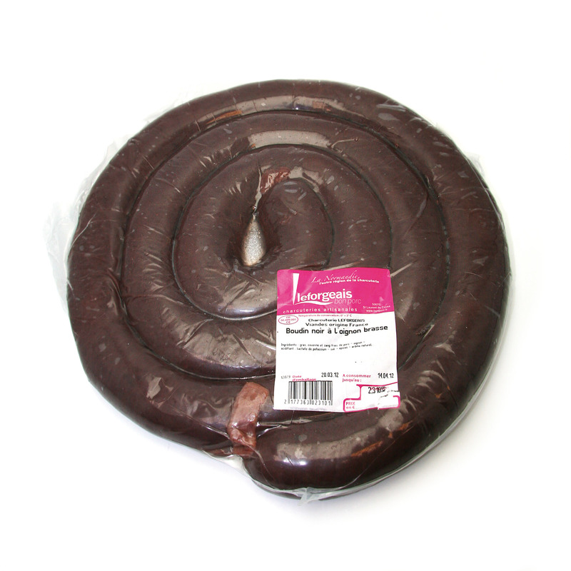 Curled black pudding with onions LPF ±2kg