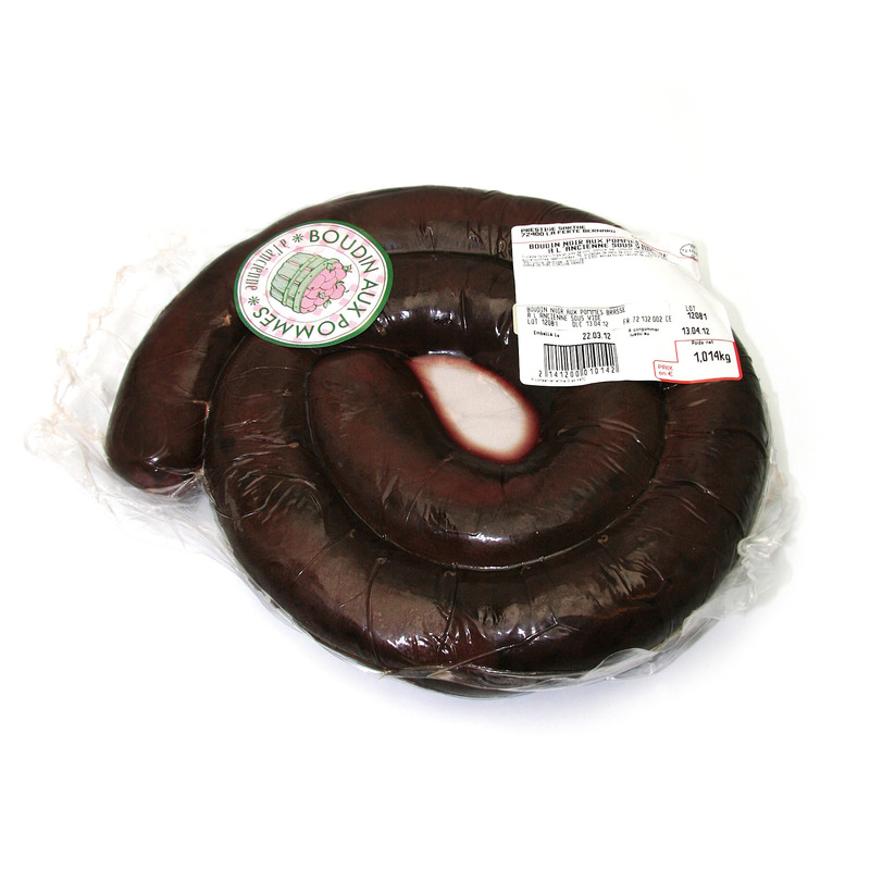 Black pudding curled with apples french pork vacuum packed ±1.3kg