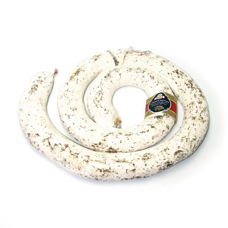 Dried sausage Le rond d'Auvergne round french pork ±1.3kg