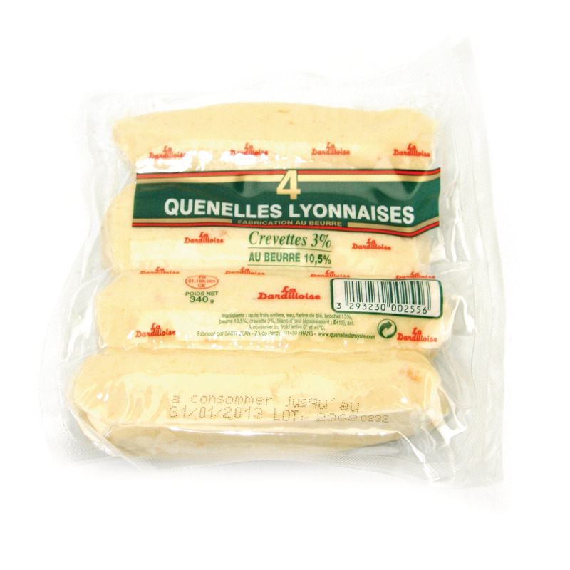 Pike prawn pure butter Lyon quenelle x4 340g